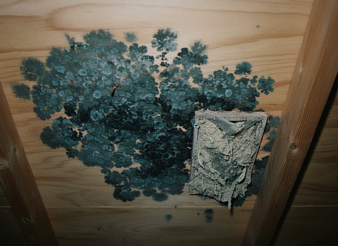 Attic mold growth in a Royal Oak home