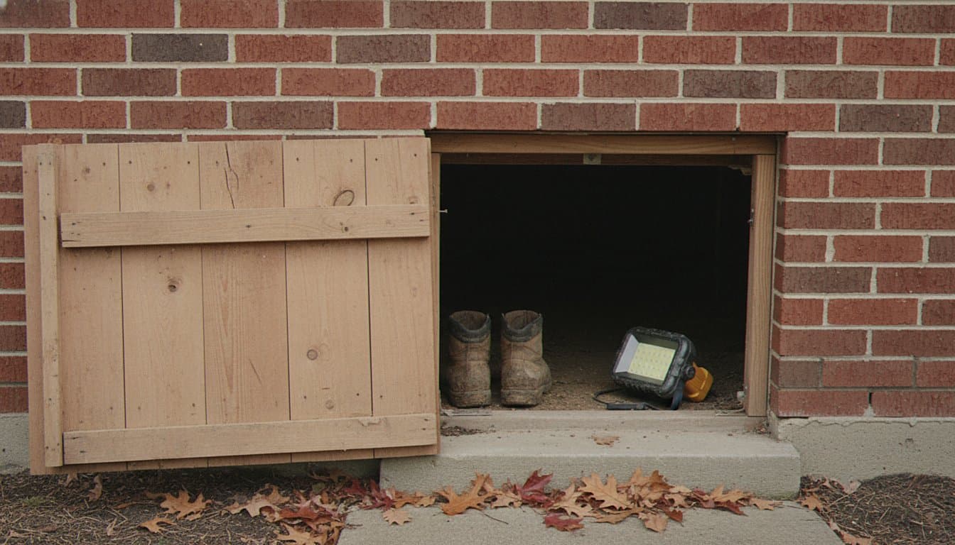 Crawl space mold service in a Royal Oak home