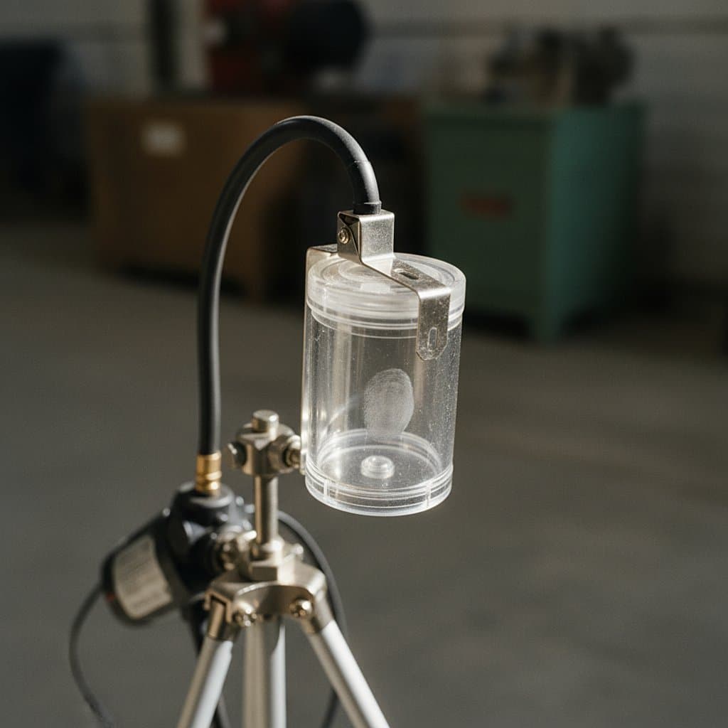 Close view of mold inspection on a surface